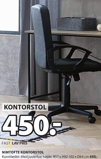 JYSK Nimtofte Kontorstol tilbud