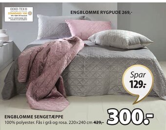 JYSK Engblomme Sengetæppe tilbud