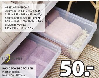 JYSK Basic Box Bedroller tilbud