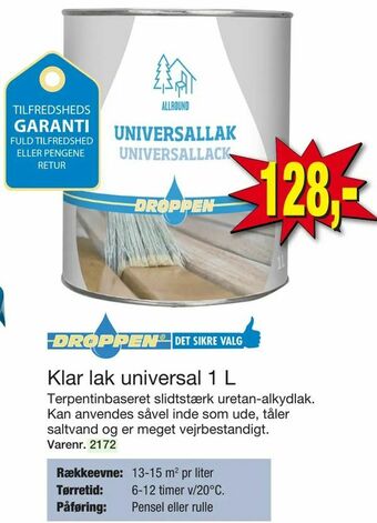 Harald Nyborg Klar lak universal 1 L tilbud