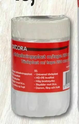 Afdækningsplast med tape
