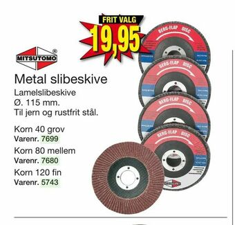 Metal slibeskive