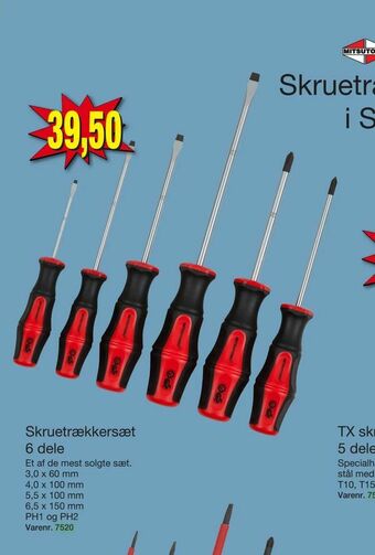 Harald Nyborg Skruetrækkersæt 6 dele tilbud