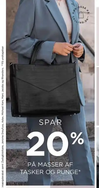 Salling Spar 20% på masser af tasker og punge tilbud