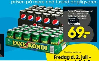 Bilka Faxe-Pepsi sodavand tilbud