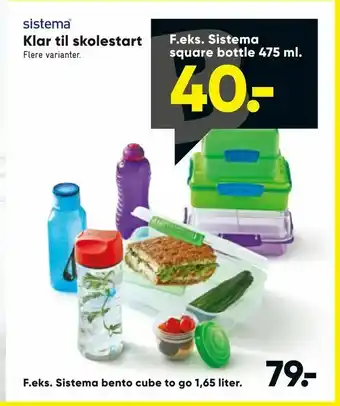 Bilka Sistema bento cube to go 1,65 liter tilbud