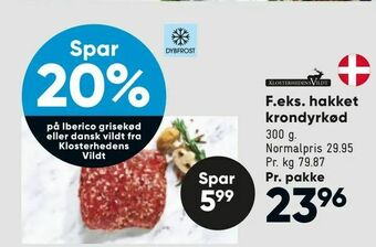 Hakket krondyrkød