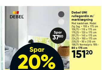 Bilka Debel UNI rullegardin m/ mørklægning tilbud