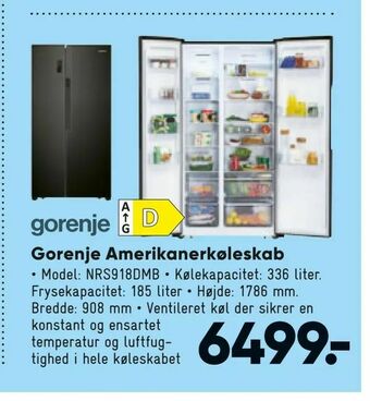 Bilka Gorenje Amerikanerkøleskab tilbud