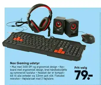 Bilka Nox Gaming udstyr tilbud