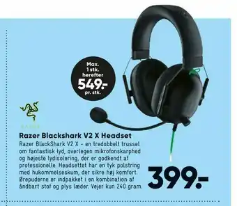Bilka Razer Blackshark V2 X Headset tilbud