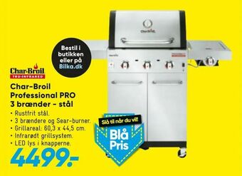 Bilka Char-Broil Professional PRO 3 brænder - stål tilbud