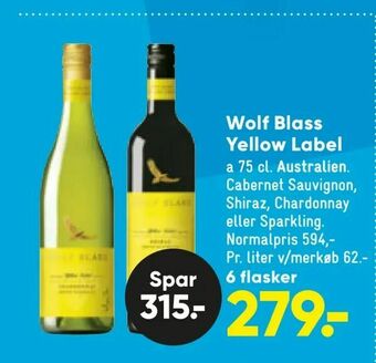 Bilka Wolf Blass Yellow Label tilbud