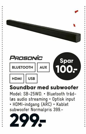 Bilka Soundbar med subwoofer tilbud