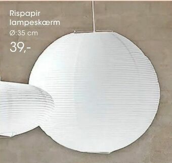 Rispapir lampeskærm