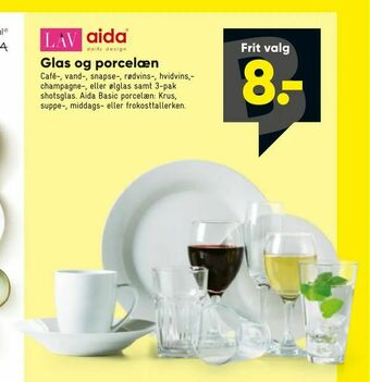 Bilka Glas og porcelæn tilbud
