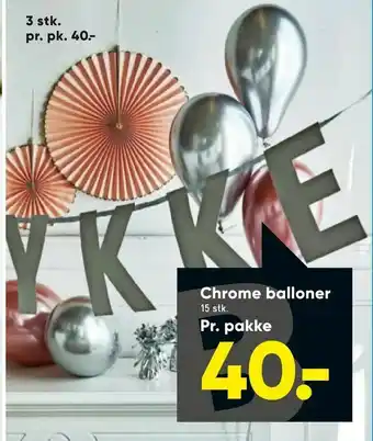 Bilka Chrome balloner tilbud