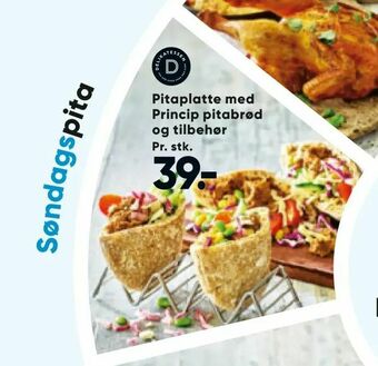 Bilka Pitaplatte med Princip pitabrød og tilbehør tilbud
