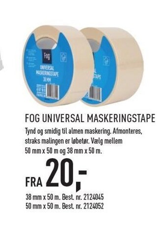 Johannes Fog Fog universal maskeringstape tilbud