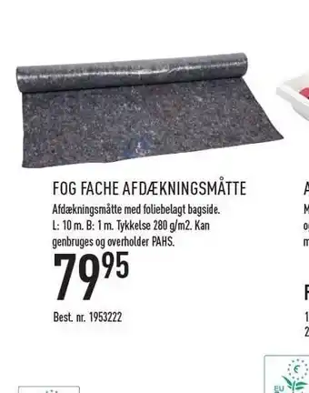 Fog fache afdækningsmåtte