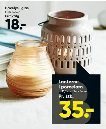 Bilka Lanterne i porcelæn tilbud