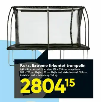 Extreme firkantet trampolin