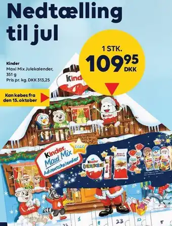BorderShop Kinder maxi mix julekalender tilbud