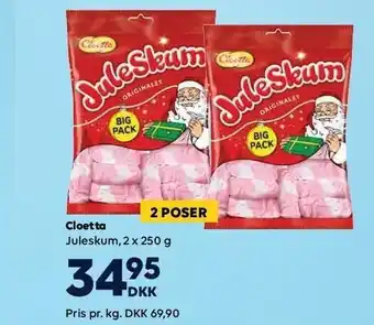 BorderShop Cloetta juleskum - 2 poser tilbud