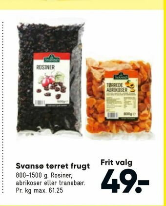 Bilka Svansø tørret frugt tilbud