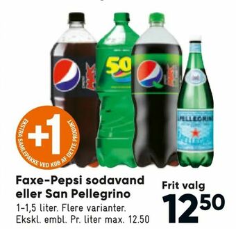 Bilka Faxe-Pepsi sodavand eller San Pellegrino tilbud
