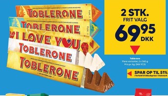 BorderShop Toblerone tilbud