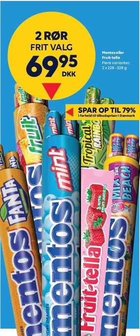 BorderShop Mentos el. fruit-tella tilbud