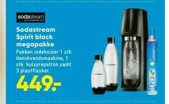 Bilka Sodastream Spirit black megapakke tilbud