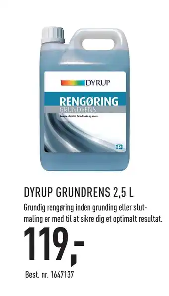 Johannes Fog Dyrup grundrens 2,5 l tilbud