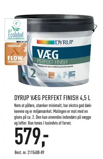 Johannes Fog Dyrup væg perfekt finish 4,5 l tilbud