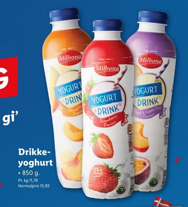 Drikke yoghurt tilbud hos Lidl