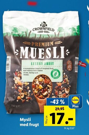Lidl Mysli med frugt tilbud