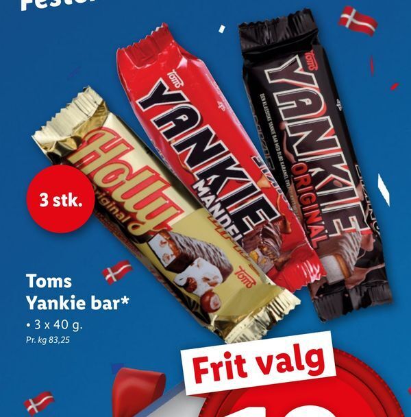 Toms yankie bar tilbud hos Lidl