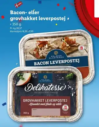 Lidl Bacon- eller grovhakket leverpostej tilbud