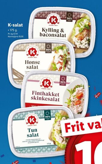Lidl K-salat tilbud
