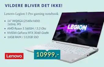 CBC Lenovo legion 5 pro gaming notebook tilbud