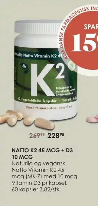Natto k2 45 mcg + d3 10 mcg