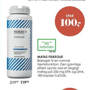 Matas Matas fiskeolie tilbud