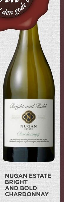 MENY Nugan estate bright and bold chardonnay tilbud