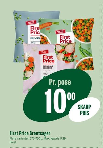 Min Købmand First price grøntsager tilbud