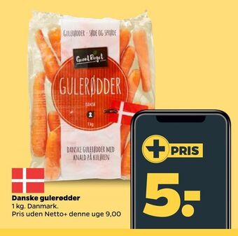 Netto Danske gulerødder tilbud