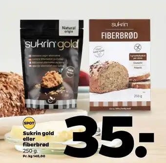 Netto Sukrin gold eller fiberbrød tilbud