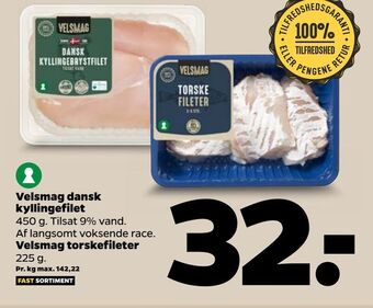 Netto Velsmag torskefileter tilbud