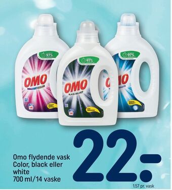REMA 1000 Omo flydende vask color, black eller white tilbud