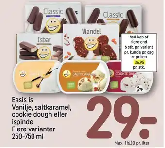 REMA 1000 Easis is vanilje, saltkaramel, cookie dough eller ispinde tilbud